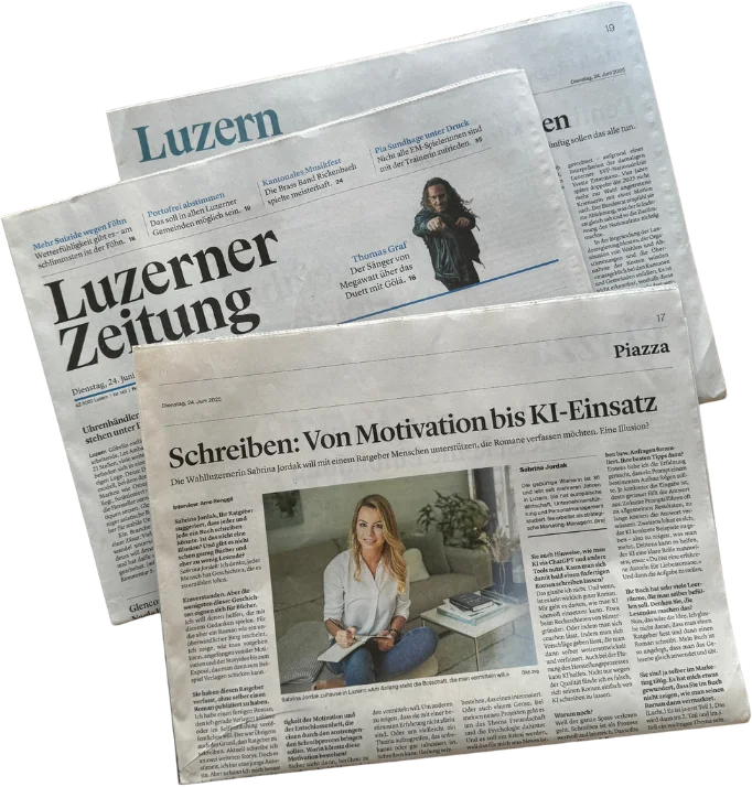 Zeitungsausschnitt: Interview mit Sabrina Jordak in der Luzerner Zeitung