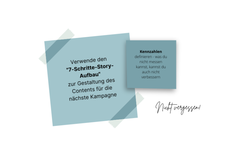 Post its, die Tipps zu Storytelling im Business geben