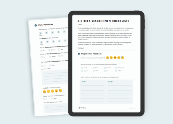 Grafik: Vorschau auf Beta-Leser:innen Checkliste
