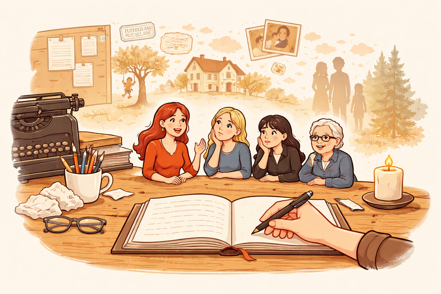 Grafik: Inneres Schreibteam, Herkunft & Identität formen deine Erzählstimme