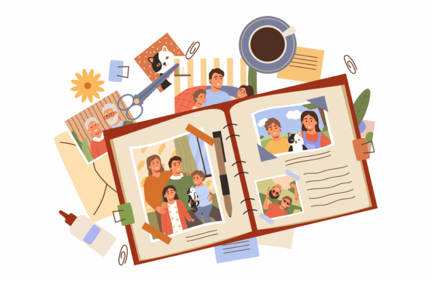 Grafik: Familiengeschichten - deine stärkste Inspirationsquelle als Autor:in