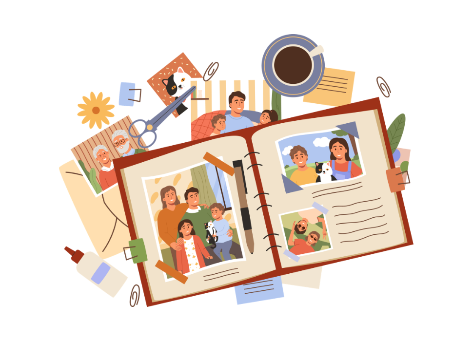 Grafik: Familiengeschichten - deine stärkste Inspirationsquelle als Autor:in